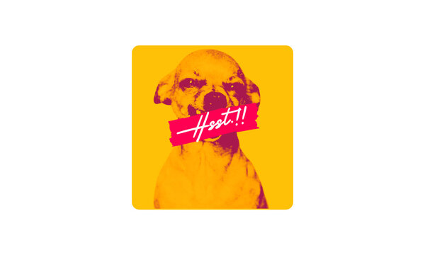 Funny chihuahua dog pop art design with hsst text tape graphic