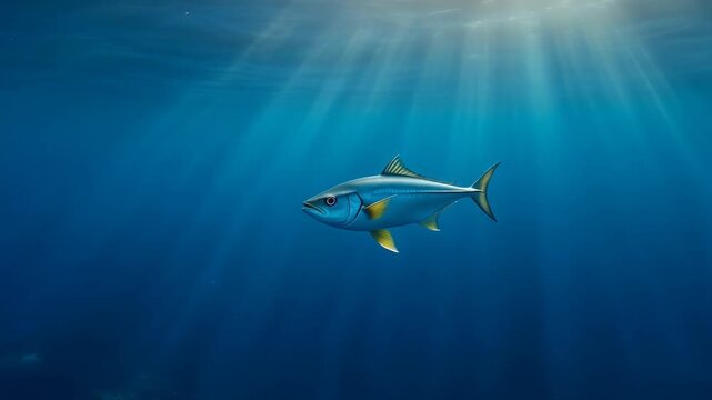 深海のマンボウ シームレスループ動画背景 16:9 4K