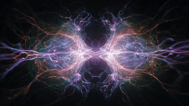 Cosmic Energy Burst with Neon Threads