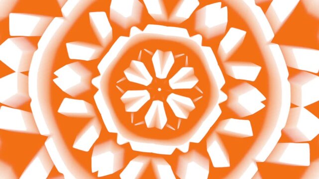 A loop animation 3d geometric flower background