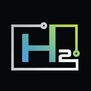Hydrogen H2 logo vector