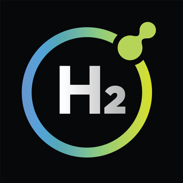 Hydrogen H2 logo vector