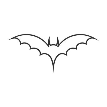 Flying bat icon isolated on transparent background
