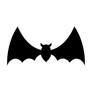 Flying bat icon isolated on transparent background