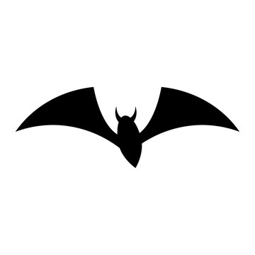 Flying bat icon isolated on transparent background