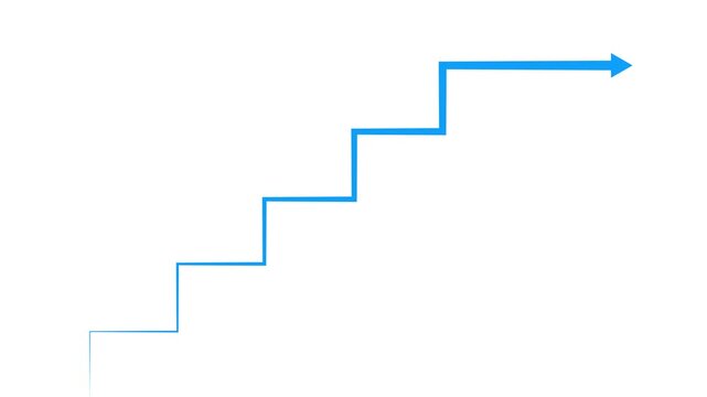 upward pointing arrow graph line showing business growth isolated on transparent background
