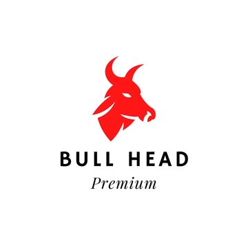 bull head logo minimalist animal branding for Newsletter Header