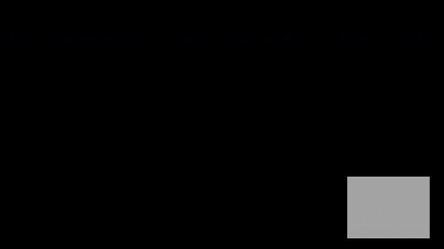 白の大きな正方形が斜めに現れて消えるブロックワイプの透過トランジション映像