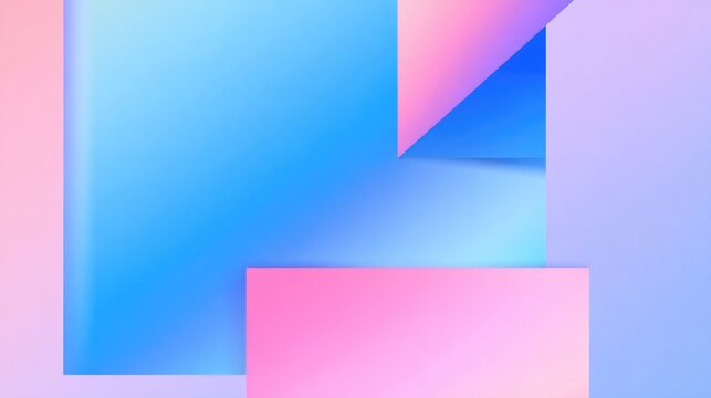 oganesson. Abstract geometric shapes in gradient colors, representing digital network and connectivity. product launch decks, UI/UX mockups, designed for product launches and innovation pitches.