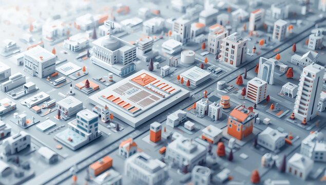 Generative AI creates a detailed miniature cityscape with diverse architecture