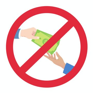 Animation of stop corruption sign