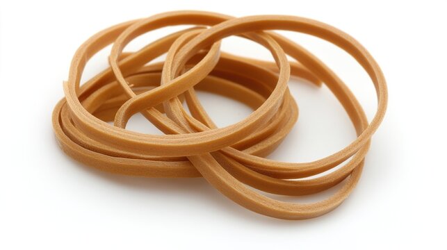 flex. A stretched rubber band returning to shape in macro view on clean background. STEM education sheets, lab safety posters, designed for STEM education and laboratory safety posters.