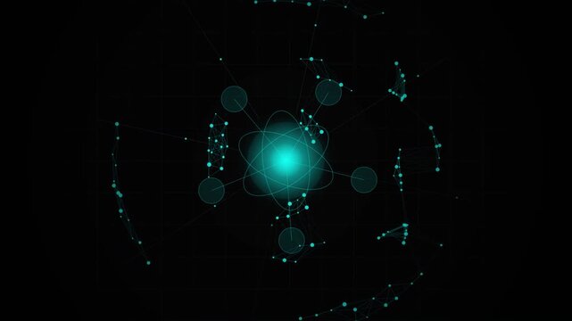 An abstract visualization depicting the emergence of consciousness in a new generation of robots through a pulsating digital neural network.