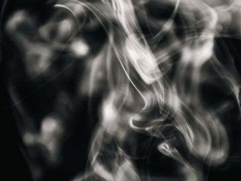 Abstract Blurred Monochrome Bokeh Texture, Dreamy Black and White Background
