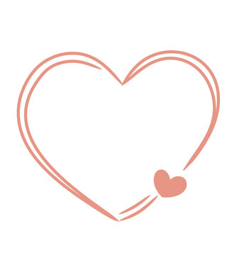 red heart frame with a heart