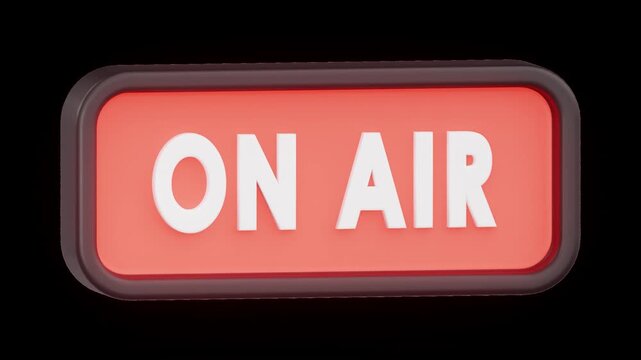 On Air Studio Sign Light | Alpha Channel