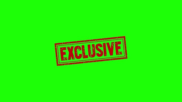 Exclusive rubber stamp animation. Exclusive Stamp textured bold text motion. Up to down stamp zooming and hit effect 4k video.