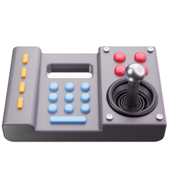 Joystick Control Panel 3D Illustrations © fyndertype