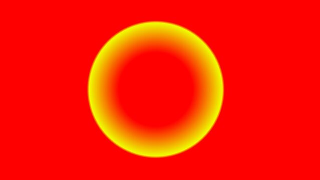 red sphere with yellow 