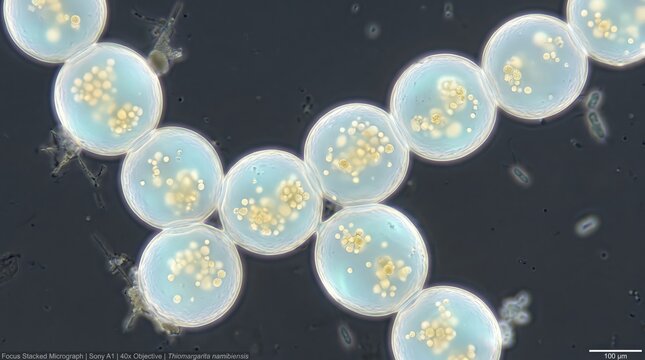 Giant Sulfur Bacteria Thiomargarita namibiensis Micrograph