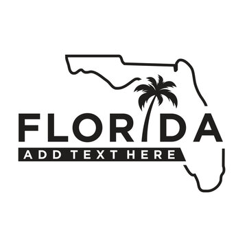 Florida FL logo with palm tree