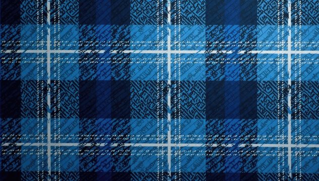 Subtle blue and grey glen plaid, continuous design, surface, seamless, wallpaper