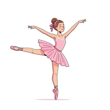Young Female Ballet Dancer Posing.