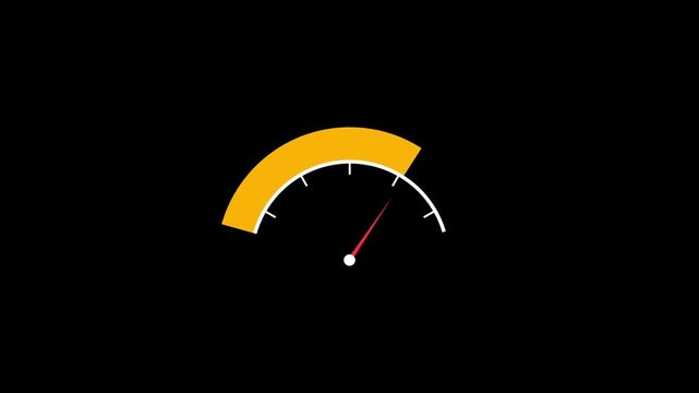 fuel level meter gauge icon show minimum and maximum value 4k video