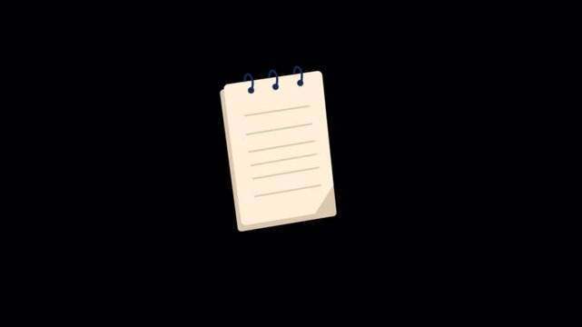 Animated Spiral Notebook Floating - Transparent