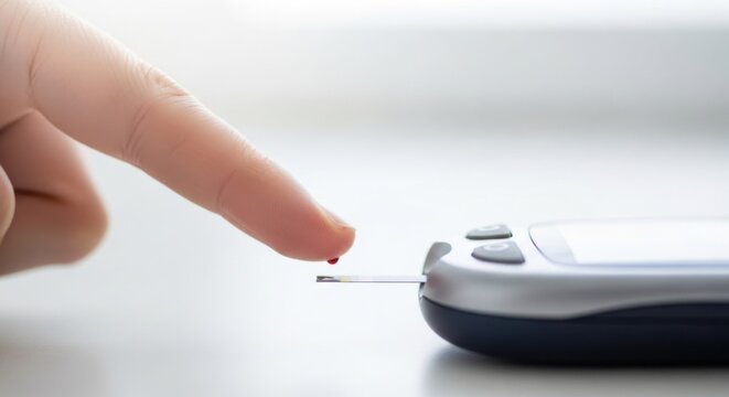 blood glucose test finger prick