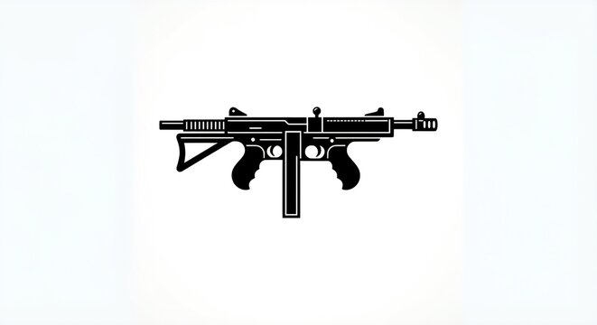 assault rifle vector illustration