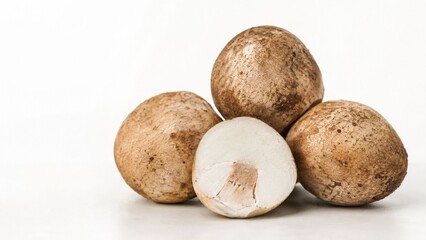 Fototapeta premium Fresh Puffball Mushrooms Isolated