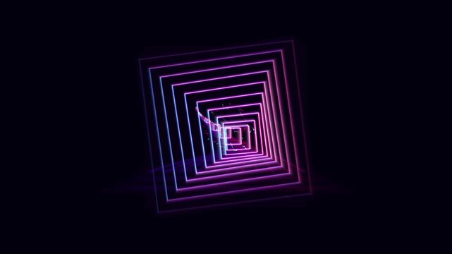 Abstract Neon Wave Resonance Tunnel 4K Seamless Loop Audio Visualizer Background