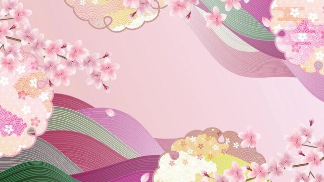 Elegant Sakura Blossom Landscape Illustration 4K
