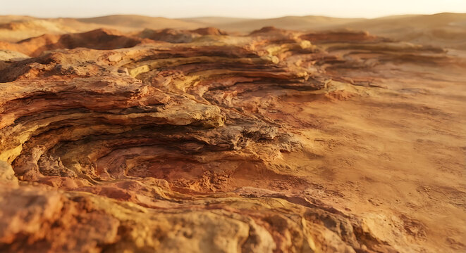 Rust red Mars surface texture. Rocky alien landscape with orange dust. Intergalactic science fiction environment concept. Planetary exploration background.