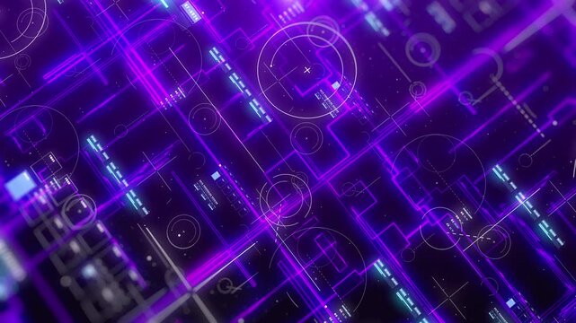 Futuristic Digital Data Stream with Glowing Lines of Abstract Binary Code. Cyber Security Technology, Data Science, Artificial Intelligence, and Hi-Speed Internet Network Connection Motion Graphic.