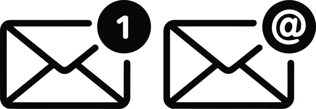 Two Email Notification and Contact Icons