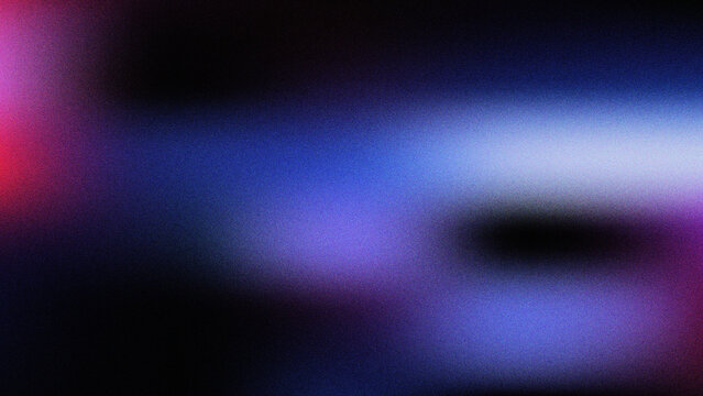 Modern aesthetic grainy dark purple blue red abstract light effect background with vibrant blurred gradient texture