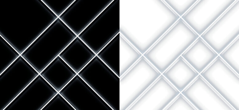 Abstract geometric background with glowing diagonal grid lines isolated on transparent background