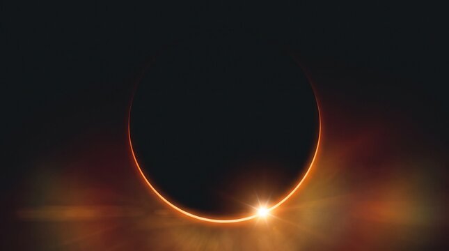 Total Solar Eclipse with Diamond Ring Effect and Glowing Corona