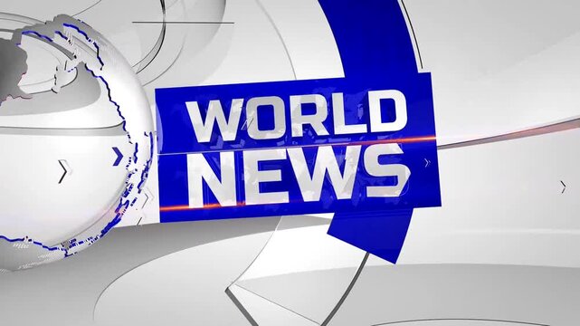 3D Globe World News Opener Green Screen Motion Graphic Template  with four green screen animation frames and intro animation