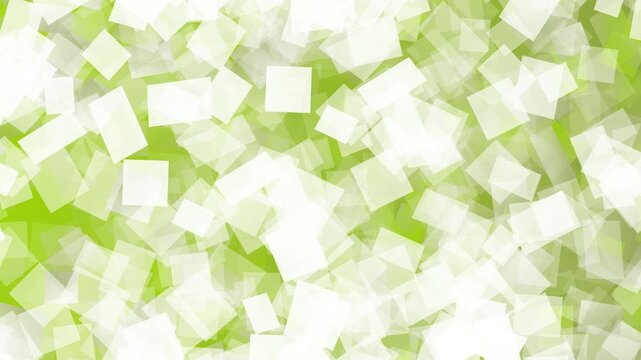 Abstract White Squares on Green 4K