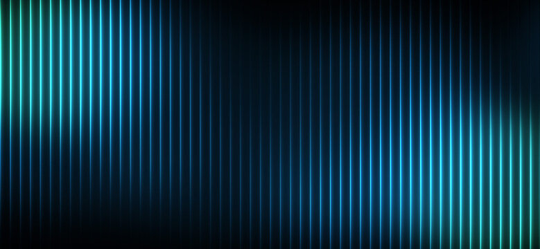 Blue Cyan Ripple Glass Distortion Background with Vertical Glowing Light Lines, Dark Futuristic Gradient Texture, and Smooth Refracted Waves for Posters, Covers, Wallpapers, and Digital Design