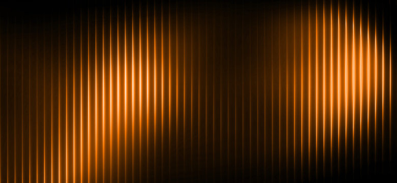 Orange Gold Ripple Glass Distortion Background with Vertical Glowing Light Lines, Dark Amber Gradient Texture, and Smooth Refraction for Posters, Covers, Wallpapers, Banners, and Digital Design