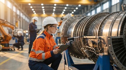 Fototapeta premium industrial worker in factory