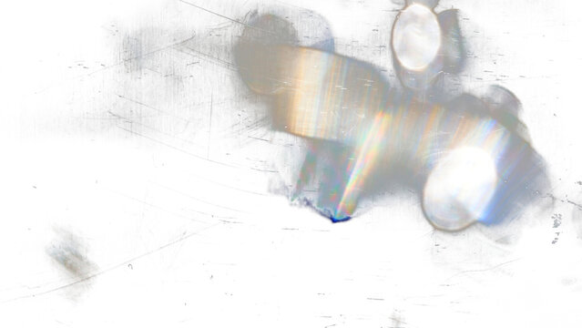 Refraction crystal rainbow prism sparkle light with transparent optical holographic overlay glowing flare and abstract futuristic background design.