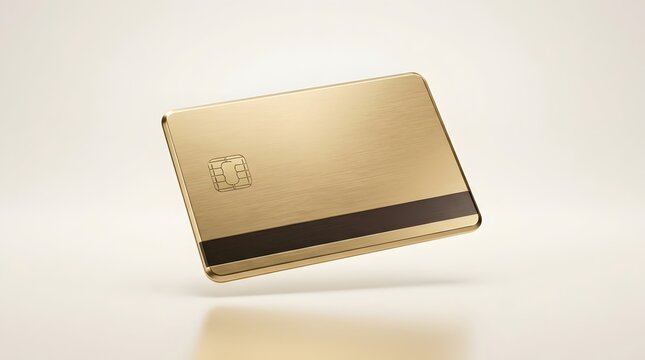 A single golden computer processor chip floating against a clean white studio background