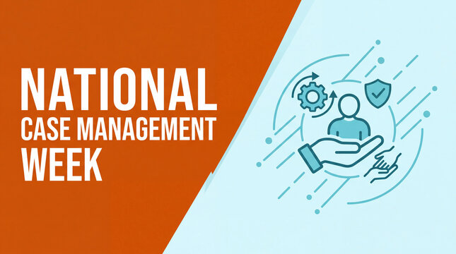 National case management week background or banner illustration