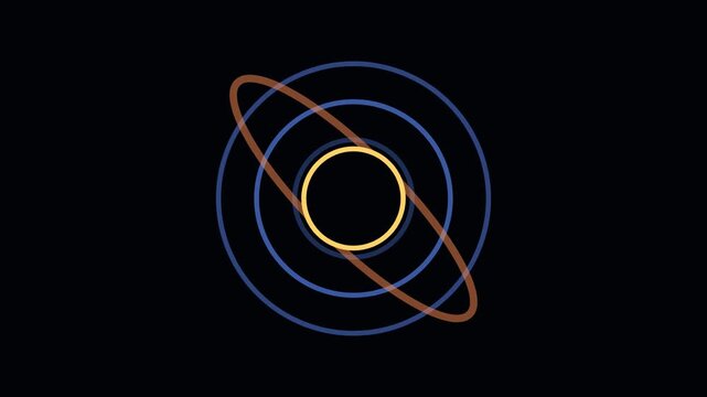 Black hole pulling Animation - Science & Lab Vector Icon