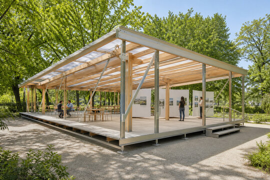 Contemporary Temporary Pavilion in a Public Park